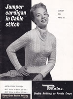 Great vintage ladies cable cardigan knitting pattern