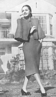 vintage 1940s knitting pattern for ladies shoulder cape