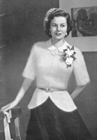 vintage angorak kniting pattern for evening cardigan from 1940s