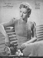 vintage 1930s ladies summer jumper vintage knitting pattern patons 2670