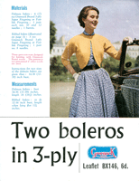 Vintage knitting pattern for ladies dolman bolero