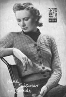 vintage cardigan knitting pattern from 1930s lavenda 509