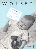 vintage baby knitting pattern for 3 matinee coats to fit 6 to 24 months in 4ply 