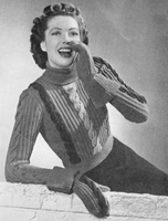 ladies vinage jumper knitting pattern from 1939