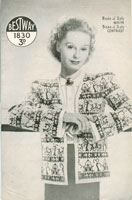 vintage ladies  fair isle jacket knitting patterns