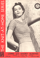ladies jumper knitting pattern from 1940s
