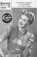 vintage ladies bestway bolero knitting pattern 1940s