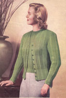 vintage knitting pattern for ladies classic twin set knittingpattern 1940s
