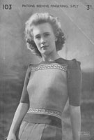ladies knitting pattern wartime1940s