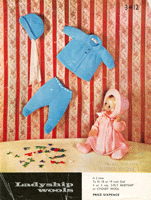 A sweet vintage doll knitting pattern for 18 or 19 inch doll