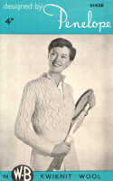 vintage ladies tennis cardigan knitting pattern from 1940