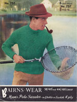 Great vintage mens jumper knitting pattern