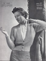 ladies cardigan in fuzzy wuzzy angora from 1930s patons 2662