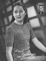 ladies cardigan jumper knitting pattern form 1940s