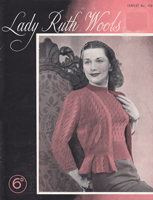 vintage ladies twin set knitting pattern from 1940s