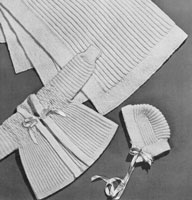 vintage baby matinee and blanket knitting pattern from 1940s