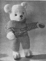 vintage toy knitting pattern1954